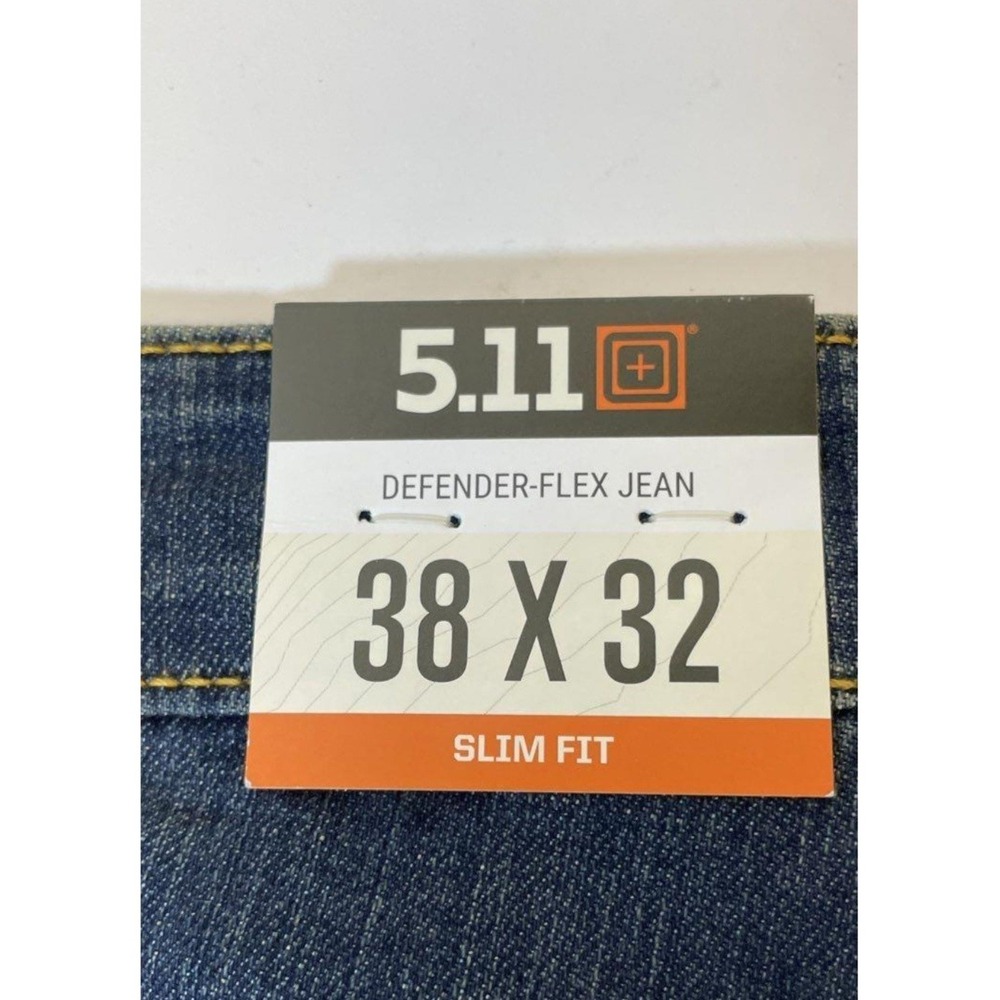 5.11 Tactical Defender Flex Jean Slim Fit Men's W38 L32 Blue Indigo Cotton - Picture 6 of 10